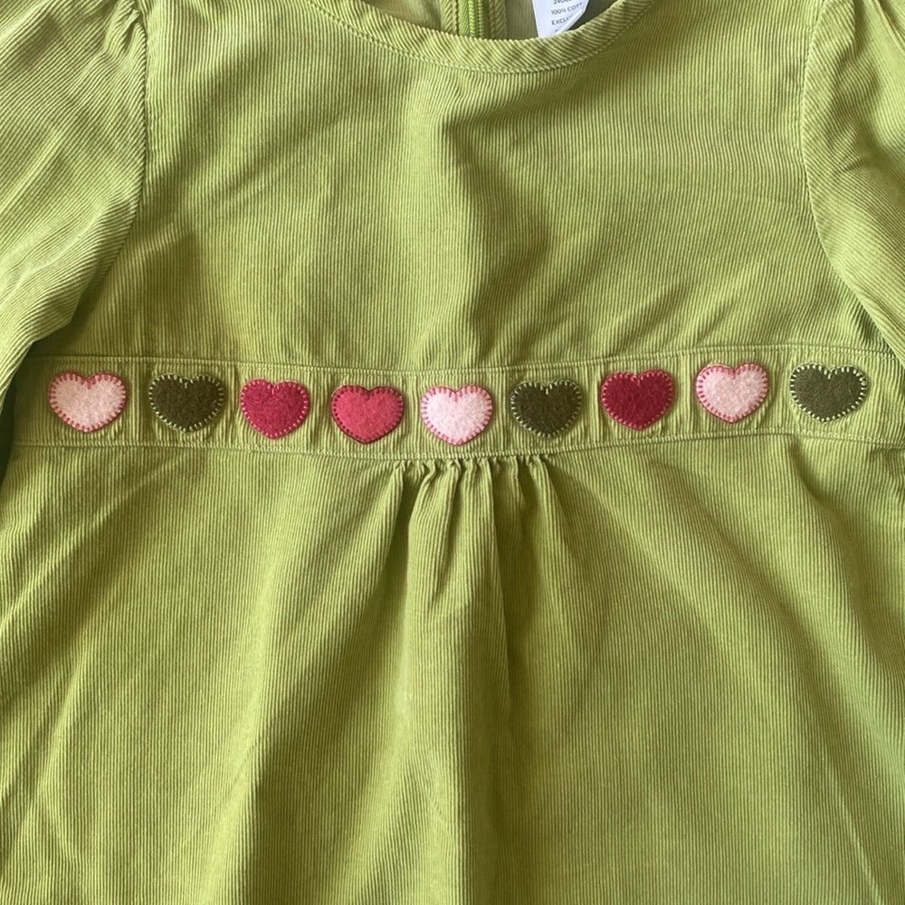 Size 5 green with hearts top - Picture 3 of 5